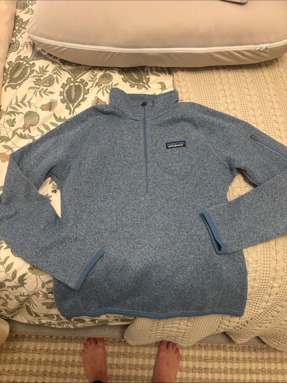 Patagonia Light Blue Half-Zip Fleece Pullover